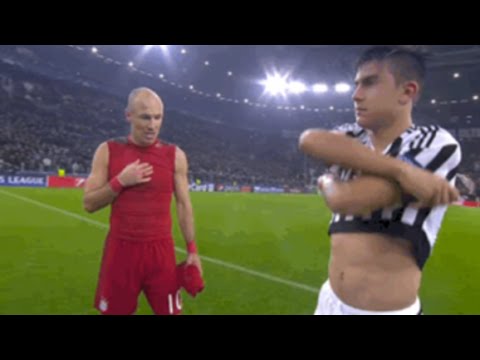 Arjen Robben le pidió a Paulo Dybala intercambiar camisetas/Bayern Munich-Juventus