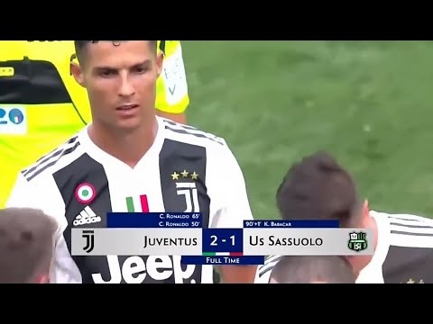 Juventus vs Us Sassuolo full match highlight |result  2-1 | Ronaldo  score 2 goals