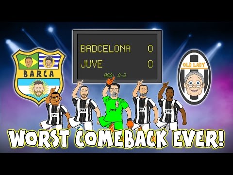 ?WORST COMEBACK EVER?Juve beat Barca! (0-0 Champions League Quarter Final 2017 Parody Highlights)