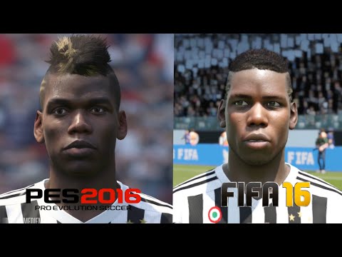 PES 2016 vs FIFA 16 Juventus Player Faces Comparison