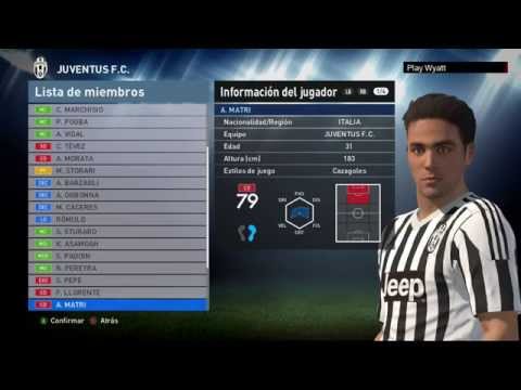 PES 2016 | Juventus FC: Jugadores & Caras | Players & Faces | Serie A