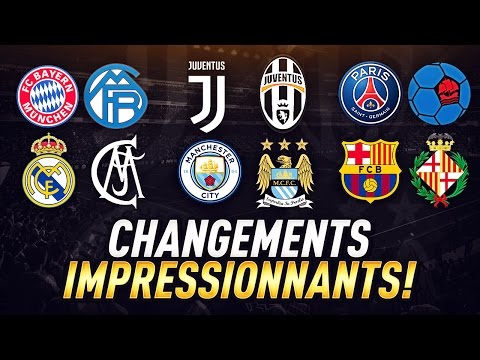 LES CHANGEMENTS DE LOGOS ÉTONNANTS DU FOOT !! ??