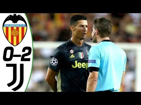 Juventus 2-0 Valencia Özeti 09/19/2018 | Ronaldo Kırmızı Kart Aldı