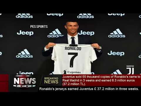 Ronaldo’s jerseys earned Juventus £ 37.2 million in three weeks.