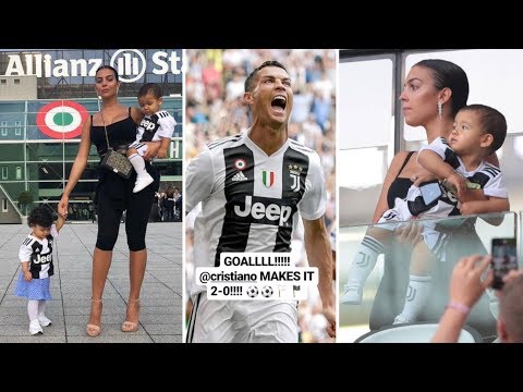 Cristiano Ronaldo’s fiancée with twins and CR7 Jr rejoice first goals CR7 for Juve