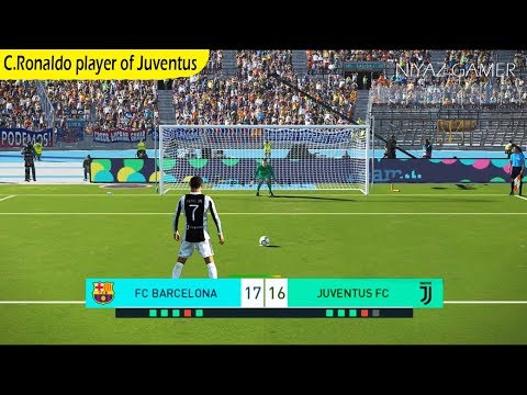 FC Barcelona vs Juventus | C.Ronaldo player of JUVENTUS | Penalty Shootout | PES 2018