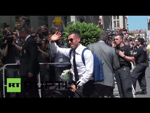 Germany: Juventus players arrive at Berlin hotel ahead of Champions League final