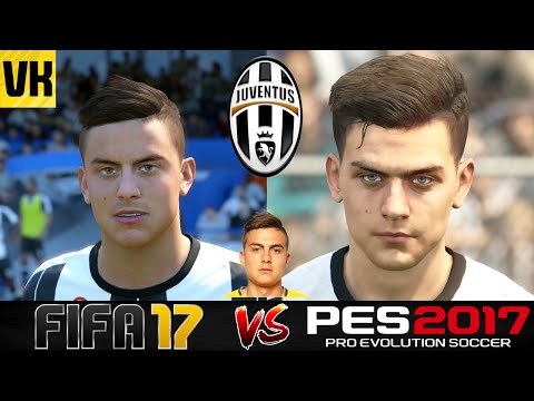 FIFA 17 VS PES 2017 VS REAL LIFE JUVENTUS PLAYER FACES COMPARISON (Dybala, Higuain etc)