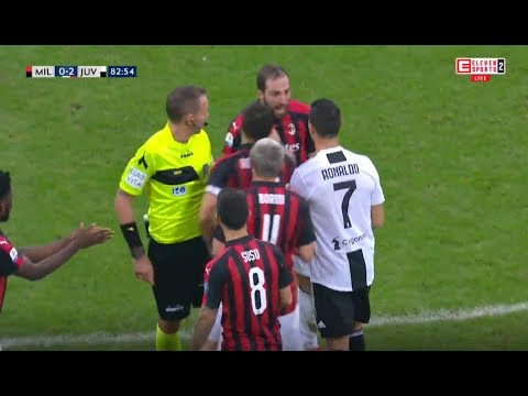 Cristiano Ronaldo Vs Higuain (Full Video) ⚽ Espulso \ Red Card \ Expulsion ⚽ HD #Juventus #Milan