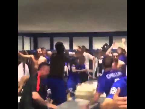 Juventus players celebrating after winning real madrid 2015