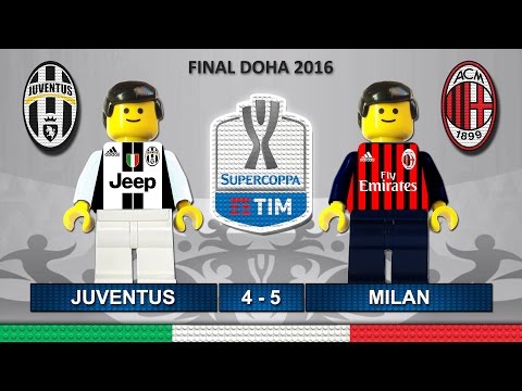 Supercoppa Italiana 2016 • Juventus vs Milan • Italy Super Cup TIM • Lego Football Highlights