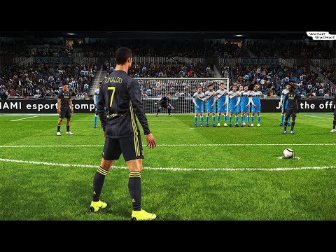 PES 2019 | Lazio vs Juventus | C.Ronaldo 2 Free Kick Goal | Full Match | Gameplay PS4