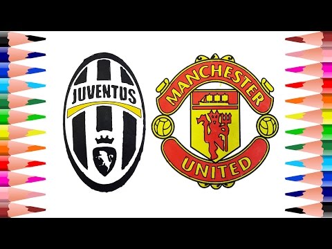 Painting Juventus and Manchester United Football Clubs – Coloring Pages for Kids