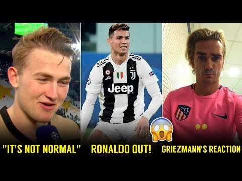 Players Reaction To Juventus vs Ajax 1-2 | ft. De Ligt, Ronaldo, Griezmann