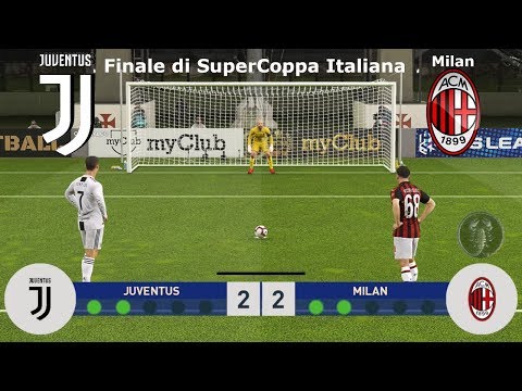 Juventus Vs Milan – Finale di SuperCoppa Italiana (Calci di Rigore) | PES 2019 Patch [Giù]