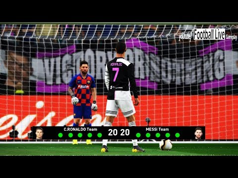 PES 2019 | Team C.RONALDO vs Team L.MESSI | Penalty Shootout | Juventus vs Barcelona NEW KITS 2020