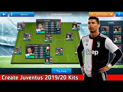 How To Import Juventus 2019/20 Kits Team & Logo In Dream League Soccer ? 4K