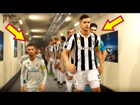 PES 2018 | JUVENTUS (Giant Players) VS REAL MADRID (Tiny Players) | UEFA Champions League