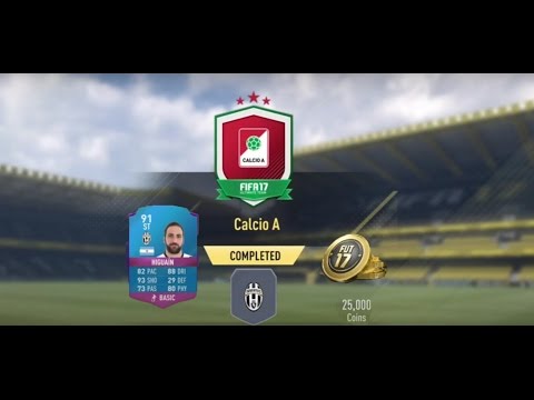 FIFA 17 Calcio A SBC Cheapest Juventus squad Higuain 91