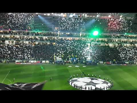 Juventus fans singing their himno anthem vs Atletico madrid