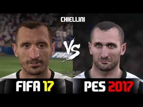 FIFA 17 vs PES 2017 Juventus Players Faces Comparison  HD