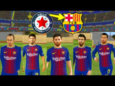 How To Create Barcelona Team ★ Kits Logo & Players ★ Dream League Soccer 2018