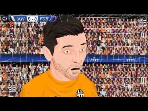 Champions League Final Juventus 1-3 Barcelona 2015 parody