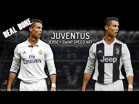 Cristiano Ronaldo signs for Juventus for( Jersey Swap Speed Art , GraphicsD )