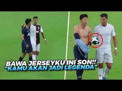 LIHAT ‼️ Ketika Ronaldo Berikan Jersey ke Son Heung Min Usai Juve di Kalahkan Tottenham