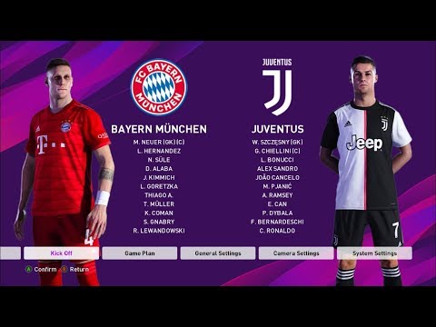 PES 2020 I BAYERN MUNCHEN vs JUVENTUS I Live Broadcast Camera