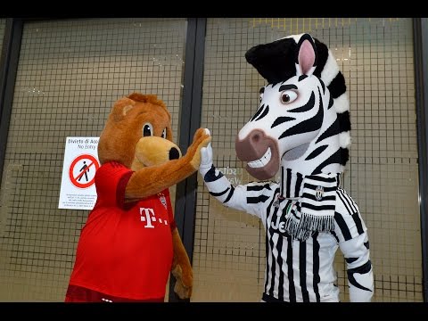 Le mascotte di Juventus e Bayern si incontrano – Fair play J, fair play Berni