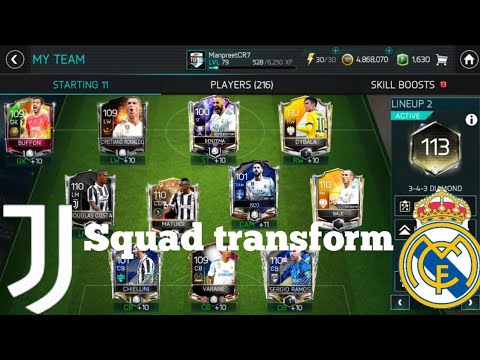 Making a whole Real-Madrid & Juventus Fc. Team!!! Insane team upgrade!! Best team in FIFA Mobile 18!