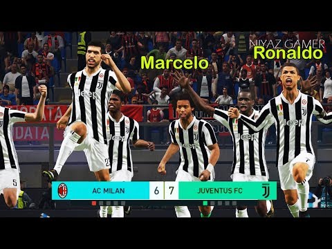 Marcelo & Ronaldo to Juventus ? | Penalty Shootout | AC Milan vs Juventus | PES 2018 Gameplay PC