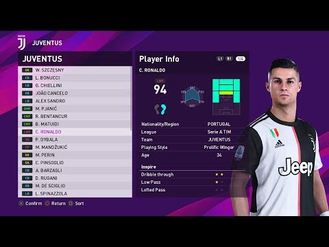 eFootball PES 2020 – Juventus Player Ratings