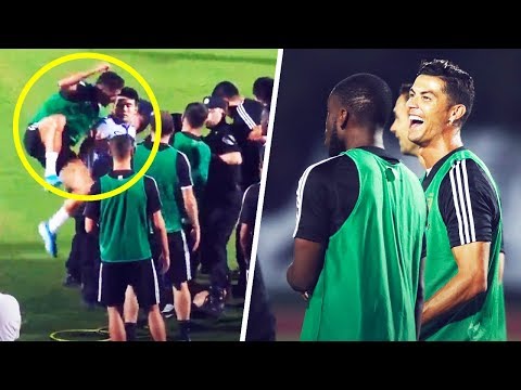 Ronaldo jumped on a police officer when a fan invaded a Juventus training session – Oh My Goal