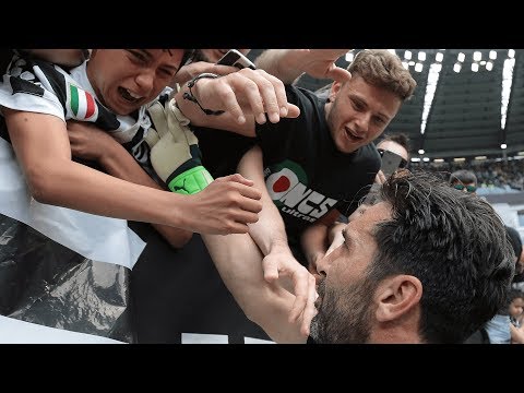 Incredible scenes! Gianlugi Buffon is given the perfect send off by Juventus players and fans
