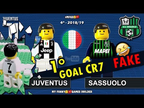 Juventus Sassuolo • 1 Goal Ronaldo Serie A 2018/19 (16/09) CR7 Juve Highlights Lego Calcio Football