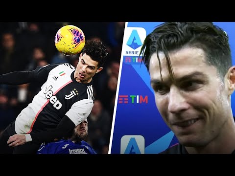 Cristiano Ronaldo's reaction when he found out how high he jumped against Sampdoria | Oh My Goal