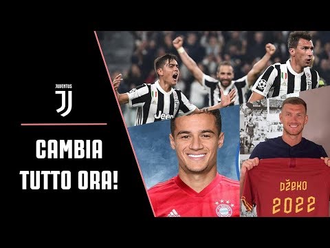 CAMBIA TUTTO il mercato Juventus! UFFICIALE: Dzeko rinnova con la Roma e Coutinho al Bayern Monaco!