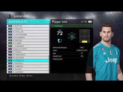 PES 2018 Data pack 1 | Juventus New players Faces