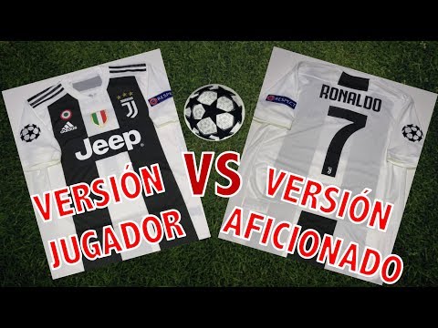 Jersey Juventus VERSIÓN JUGADOR vs VERSIÓN AFICIONADO: CRISTIANO RONALDO #7 Edición Champions League