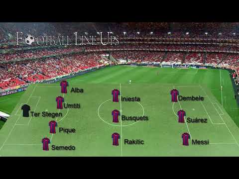 Barcelona 3-0 Juventus Champions League 2017/2018 – Barcelona Lineup