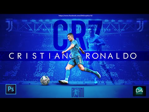 CRISTIANO RONALDO JUVENTUS FOOTBALL WALLPAPER/BACKGROUND/POSTER DESIGN | PHOTOSHOP TUTORIAL