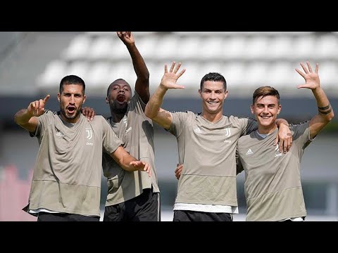 Juventus players training for game vs Parma 2018